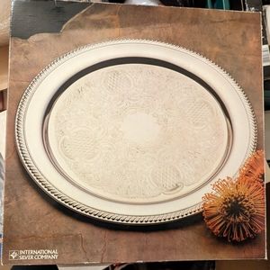 Vintage Brand New International Silver Co. 15" Silver plated serving platter